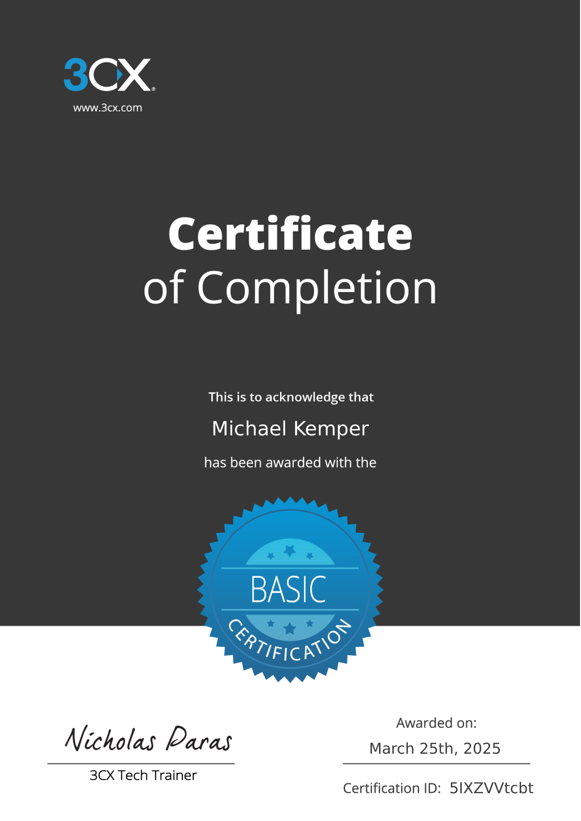 3CX Certification